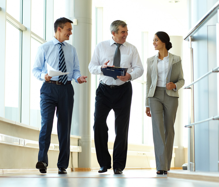 business people walking