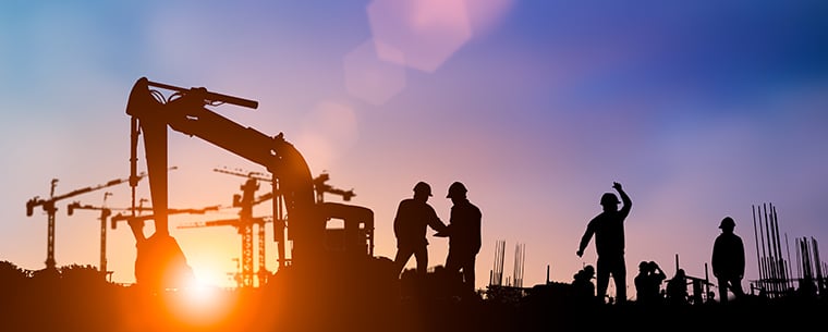 Construction workers on site